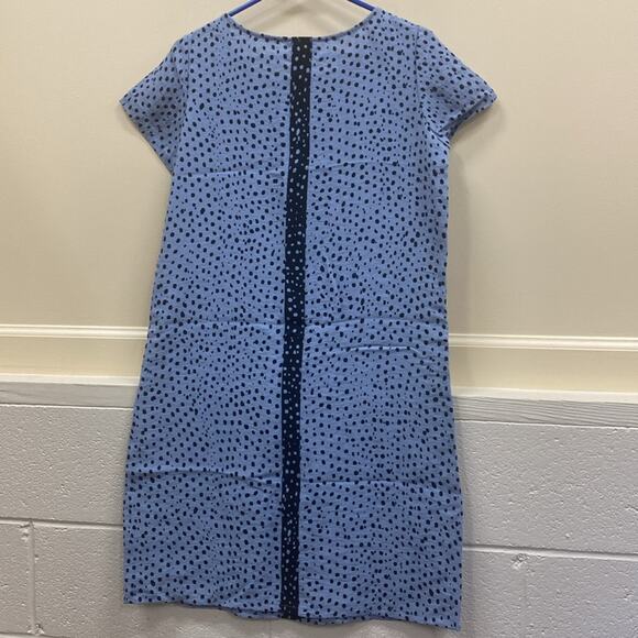 Habitat women’s L NWT Blue and Black print Raglan Sleeve Midi Dress - Picture 6 of 6